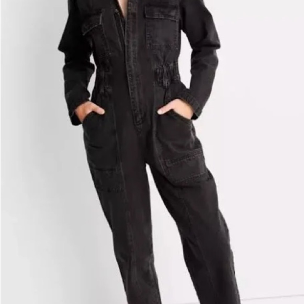 Universal Thread Black Denim Jumpsuit Coveralls - Size 8